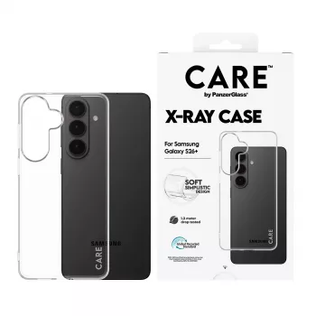 Suojaava PanzerGlass CARE X-Ray -kotelo Samsung Galaxy S26+:lle (CR41489) — läpinäkyvä suojapuhelinkotelo
