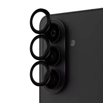 PanzerGlass Hoops kameransuojalasi musta Samsung Galaxy S26 / S26+:lle — karkaistu lasi & silikoni, naarmu- ja iskunkestävä