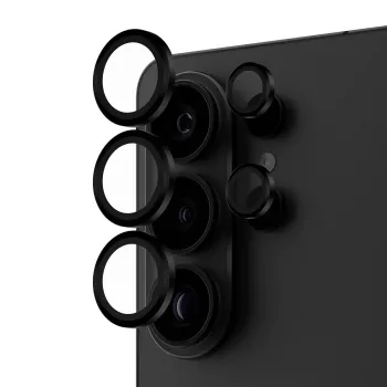 Kameraobjektiivin suojus PanzerGlass Hoops Samsung Galaxy S26 Ultralle — karkaistu lasi, silikoni, musta