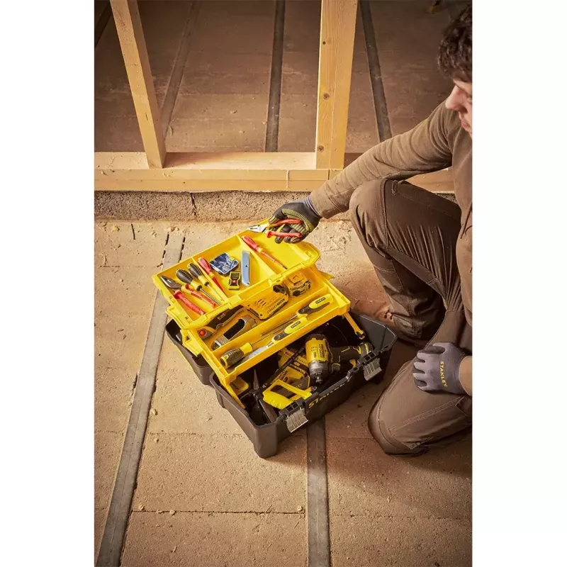 Kovakotelolaukku Stanley STST83397-1 muovi 22 kg musta keltainen