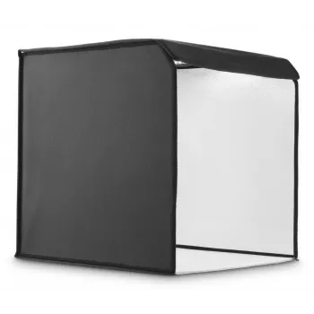 Mini-valokuvausstudio HAMA taitettava laatikko LED-rengasvalolla 50×50 cm, malli 00004664
