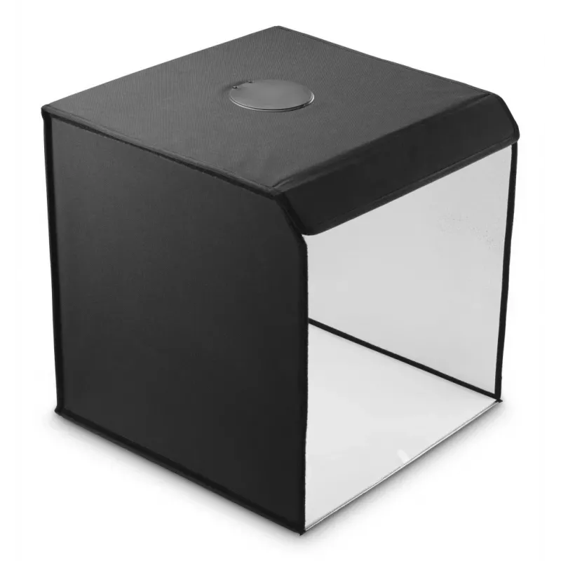 Mini-valokuvausstudio HAMA taitettava laatikko LED-rengasvalolla 50×50 cm, malli 00004664