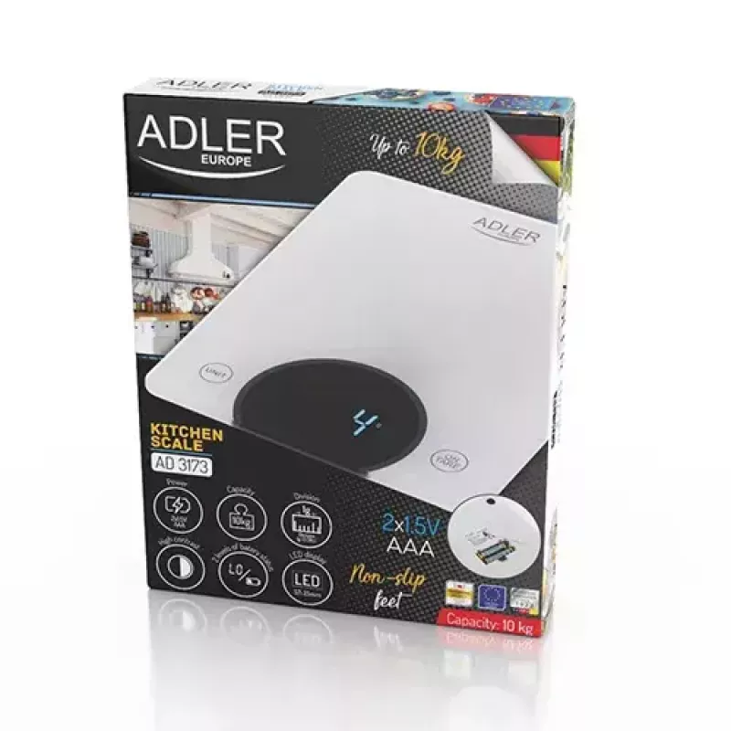 Elektroninen keittiövaaka Adler AD 3173W