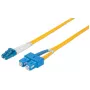 Intellinet kuitu-patchkaapeli, OS2, LC/SC, 1 m, keltainen, duplex, singlemode, 9/125 µm, LSZH, kuitu, elinikäinen takuu