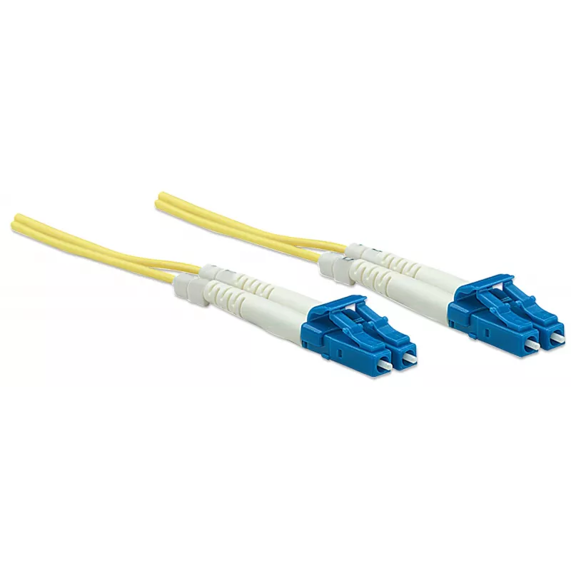 Intellinet kuitu-patchkaapeli, OS2, LC/LC, 5 m, keltainen, duplex, singlemode, 9/125 µm, LSZH, kuitu, elinikäinen takuu