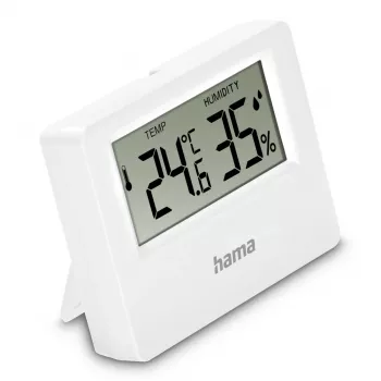 Hama Ebro lämpömittari ja kosteusmittari, digitaalinen, sisä- tai ulkokäyttöön, valkoinen