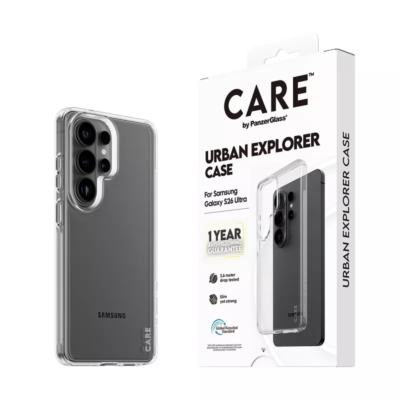 Suojakotelo PanzerGlass CARE by Urban Explorer Case Samsung Galaxy S26 Ultra, läpinäkyvä