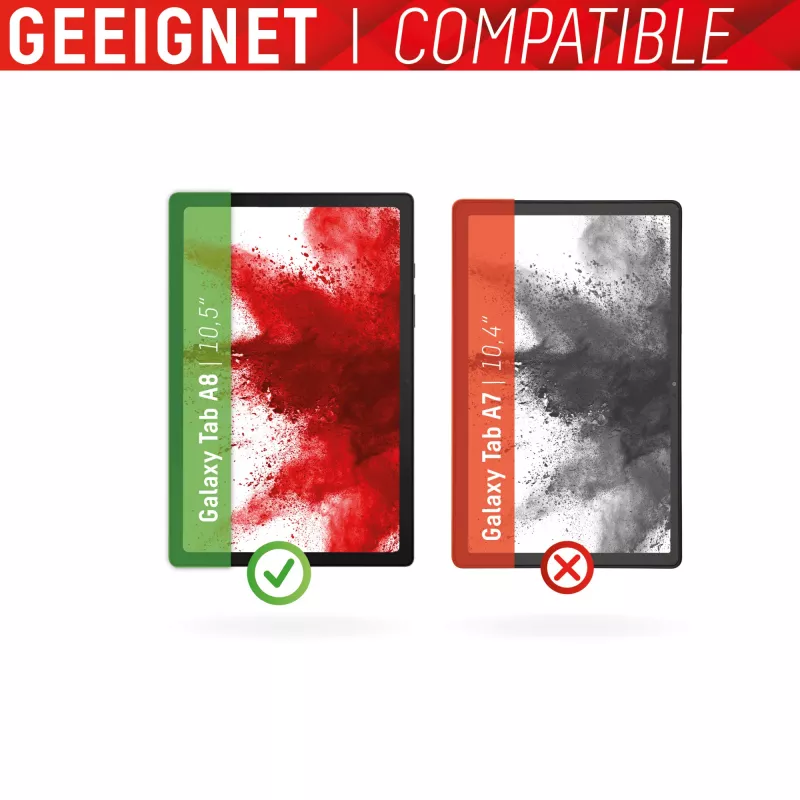 Displex Tablet Glass (9H) Samsung Galaxy Tab A8 -laitteelle, Eco-asennuskehys, särkymätön, ultrahohut, näkymätön