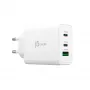 j5create JUP3365E-EN 65W GaN USB-C® 3-porttinen laturi, sisäkäyttöön, AC, valkoinen
