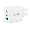 j5create JUP3365E-EN 65W GaN USB-C® 3-porttinen laturi, sisäkäyttöön, AC, valkoinen