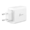 j5create JUP3365E-EN 65W GaN USB-C® 3-porttinen laturi, sisäkäyttöön, AC, valkoinen