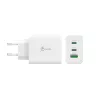 j5create JUP3365E-EN 65W GaN USB-C® 3-porttinen laturi, sisäkäyttöön, AC, valkoinen