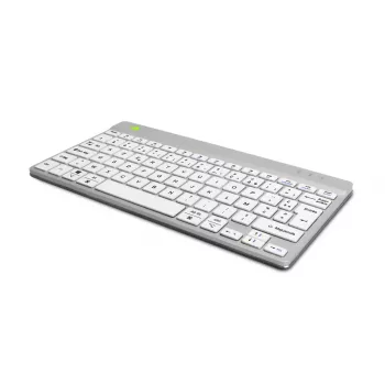 R-Go Tools ergonominen näppäimistö R-Go Compact Break, kompakti näppäimistö tauko-ohjelmistolla, AZERTY (FR), Bluetooth, valkoinen