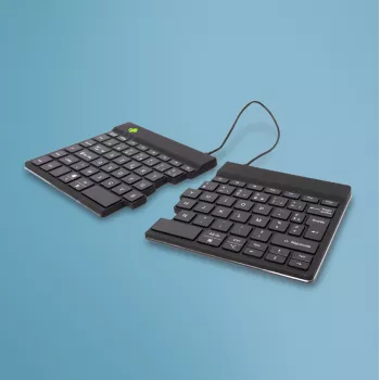 R-Go Tools ergonominen näppäimistö R-Go Split Break tauko-ohjelmistolla, ergonominen jaettu näppäimistö, AZERTY (FR), Bluetooth, musta