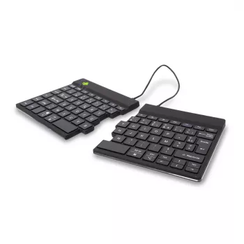 R-Go Tools ergonominen näppäimistö R-Go Split Break tauko-ohjelmistolla, ergonominen jaettu näppäimistö, AZERTY (FR), Bluetooth, musta