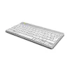 R-Go Tools ergonominen näppäimistö R-Go Compact Break, kompakti näppäimistö tauko-ohjelmistolla, AZERTY (BE), Bluetooth, valkoinen