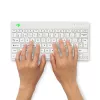 R-Go Tools ergonominen näppäimistö R-Go Compact Break, kompakti näppäimistö tauko-ohjelmistolla, AZERTY (BE), Bluetooth, valkoinen