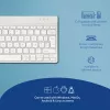 R-Go Tools ergonominen näppäimistö R-Go Compact Break, kompakti näppäimistö tauko-ohjelmistolla, AZERTY (BE), Bluetooth, valkoinen