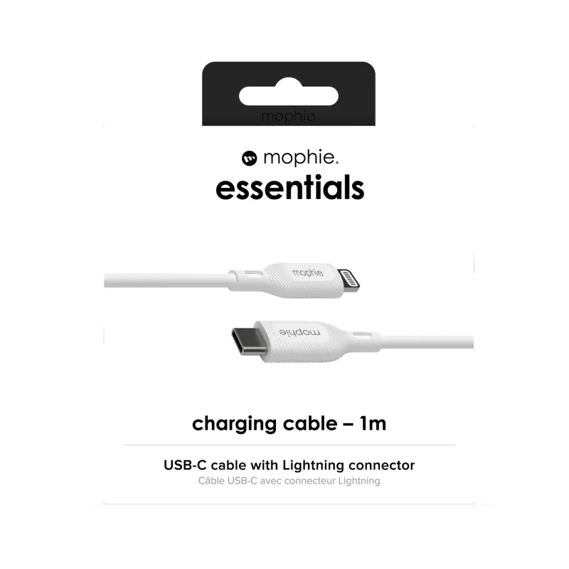 mophie essentials Lightning - USB-C | latauskaapeli (1M) valkoinen
