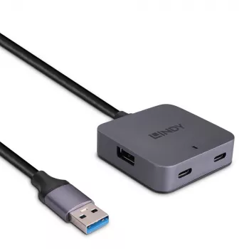 Lindy 5m USB 3.0 -keskitin 4 porttia