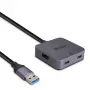Lindy 5m USB 3.0 -keskitin 4 porttia