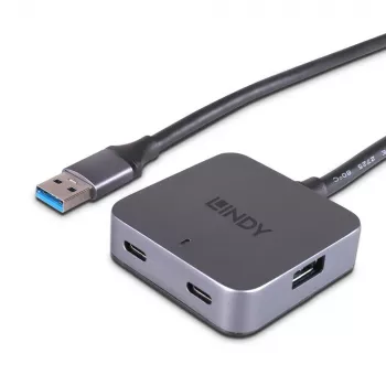 Lindy 5m USB 3.0 -keskitin 4 porttia