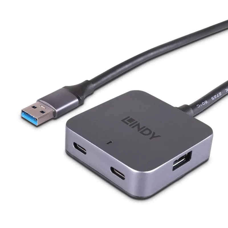 Lindy 5m USB 3.0 -keskitin 4 porttia