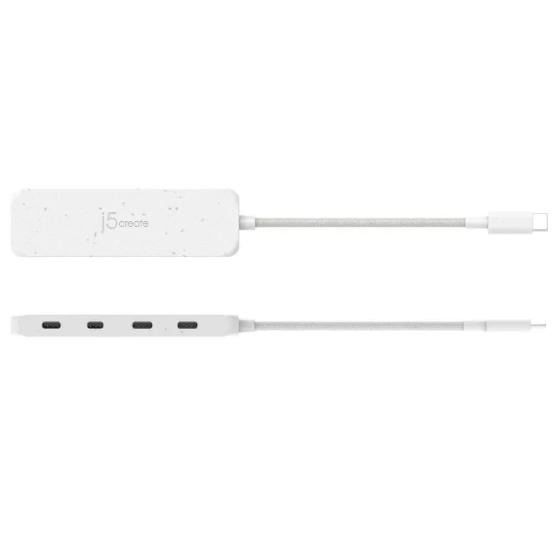 j5create ympäristöystävällinen USB-C - 4-porttinen Type-C Gen 2 -keskitin