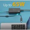 USB-C PD -virtasovitin j5create JUP1265 — 65W, sisäkäyttöön, musta, muovia, 118×32×50 mm (EU)
