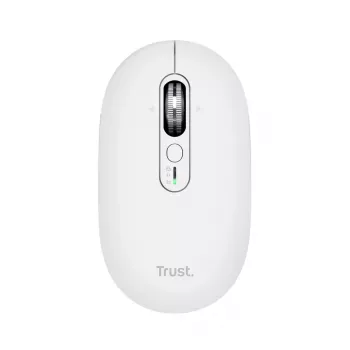 Langaton toimistohiiri TRUST Seron ohut Multi – molempikätinen, RF + Bluetooth, optinen 3200 DPI, 7 painiketta, valkoinen