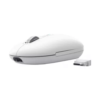 Langaton toimistohiiri TRUST Seron ohut Multi – molempikätinen, RF + Bluetooth, optinen 3200 DPI, 7 painiketta, valkoinen