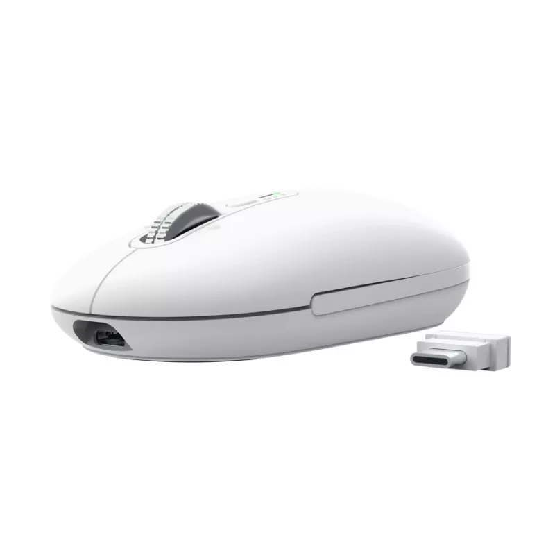 Langaton toimistohiiri TRUST Seron ohut Multi – molempikätinen, RF + Bluetooth, optinen 3200 DPI, 7 painiketta, valkoinen