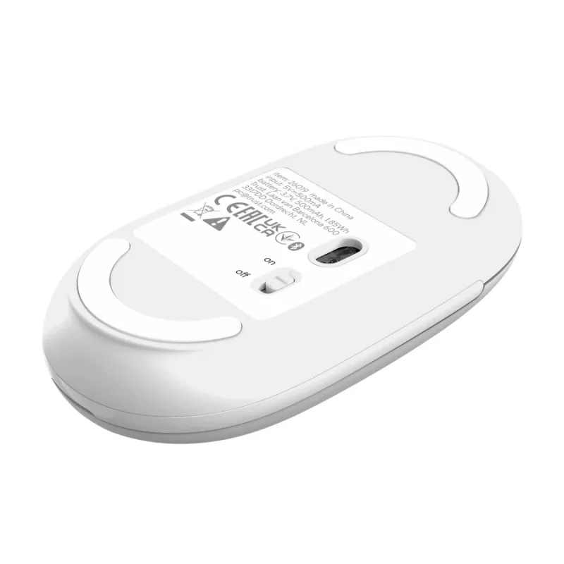 Langaton toimistohiiri TRUST Seron ohut Multi – molempikätinen, RF + Bluetooth, optinen 3200 DPI, 7 painiketta, valkoinen
