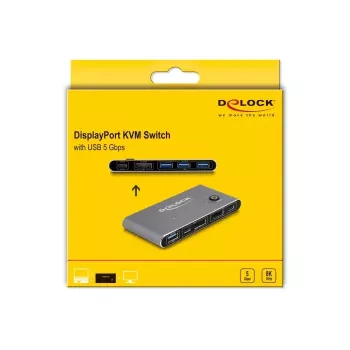 KVM-kytkin DeLOCK DisplayPort 8K 30 Hz USB 5 Gbit/s