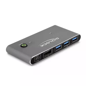 KVM-kytkin DeLOCK DisplayPort 8K 30 Hz USB 5 Gbit/s