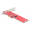DeLOCK sisäinen M.2-adapteri 90889 PCIe 5.0 punainen ruostumaton teräs