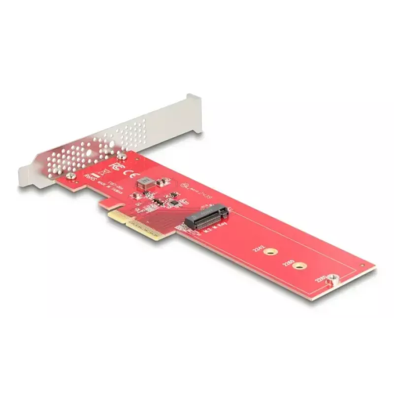 DeLOCK sisäinen M.2-adapteri 90889 PCIe 5.0 punainen ruostumaton teräs