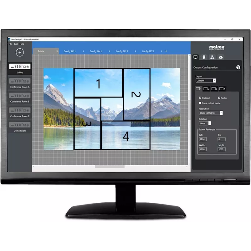 Matrox QuadHead2Go Q185 -moninäyttöohjainlaite / Q2G-DP4K2
