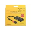 Delock 62902 DisplayPort 1.2 - VGA / HDMI / DVI -sovitin, 4K, passiivinen, musta