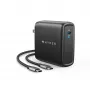 TARGUS 100W GaN AC-laturi kannettavalle, älypuhelimelle, tabletille – 1× USB-C, 2 m kaapeli, musta