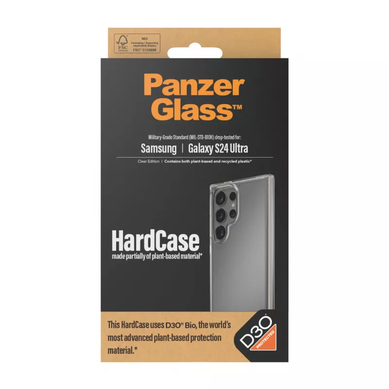 HardCase-kotelo PanzerGlass Samsung Galaxy S24 Ultra läpinäkyvä iskunvaimennus