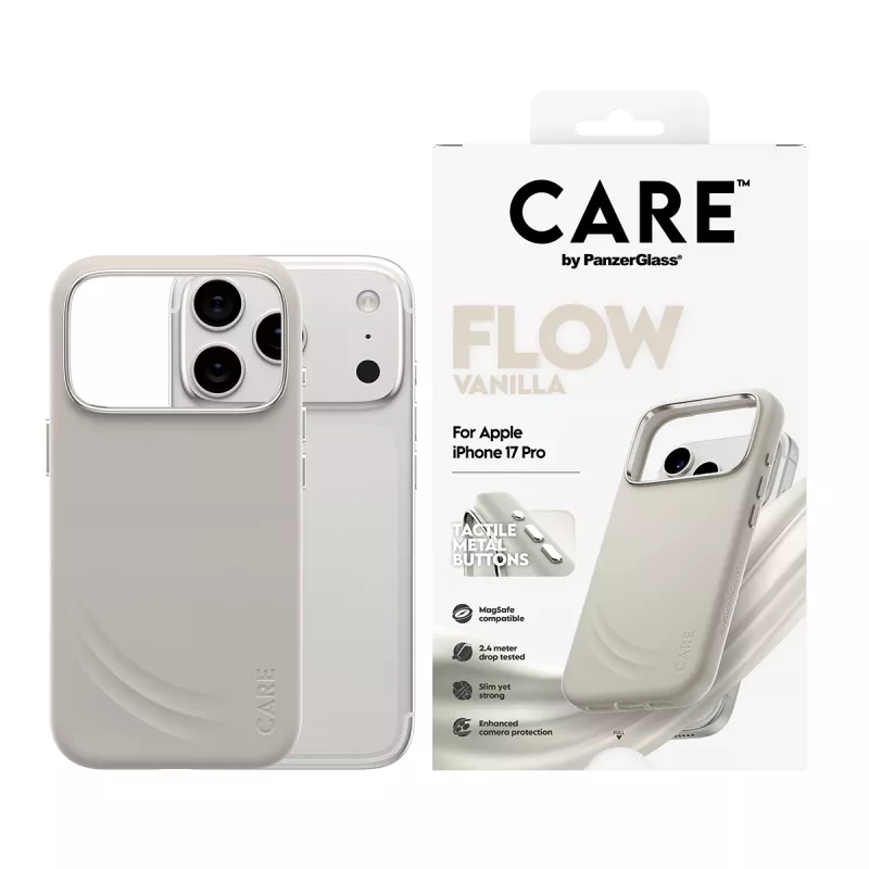 PanzerGlass CARE™ by ® Flow Case Vanilla MagSafe-yhteensopiva iPhone 17 Pro
