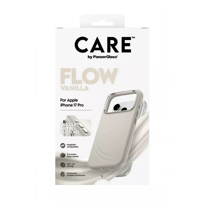 PanzerGlass CARE™ by ® Flow Case Vanilla MagSafe-yhteensopiva iPhone 17 Pro