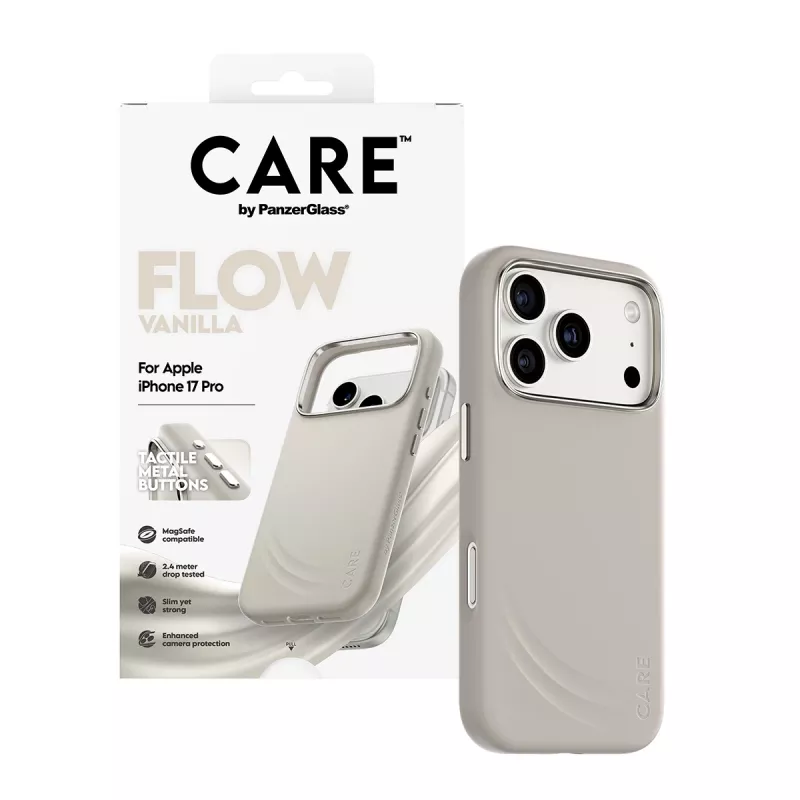 PanzerGlass CARE™ by ® Flow Case Vanilla MagSafe-yhteensopiva iPhone 17 Pro