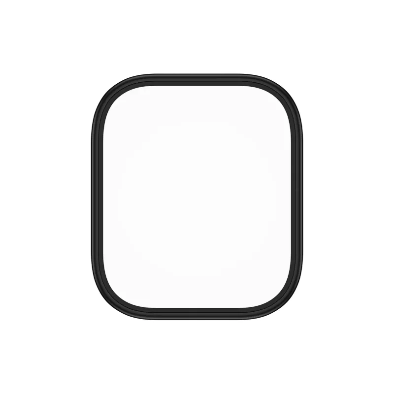 PanzerGlass näytönsuoja mustalla metallikehyksellä Apple Watchille, malli PG56329