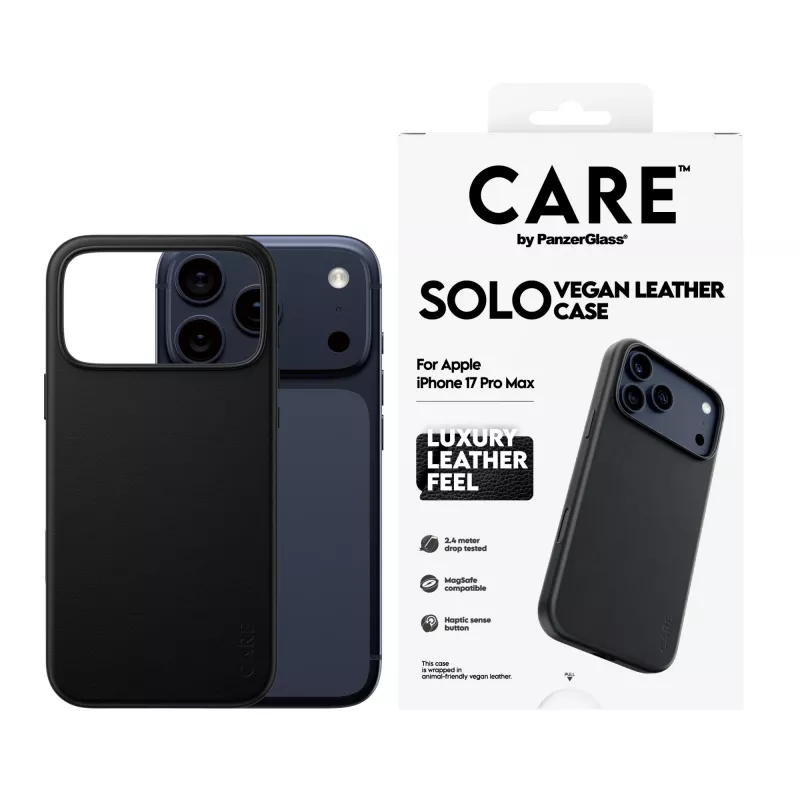 Suojakotelo Case PanzerGlass CARE Solo iPhone 17 Pro Maxille, musta