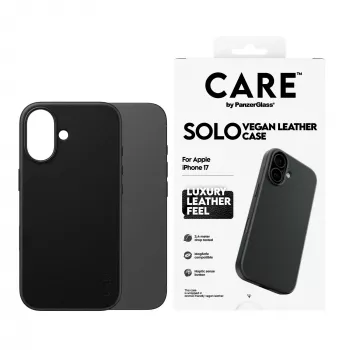 Puhelinkotelo PanzerGlass CARE™ Solo Case musta Apple iPhone 17:lle