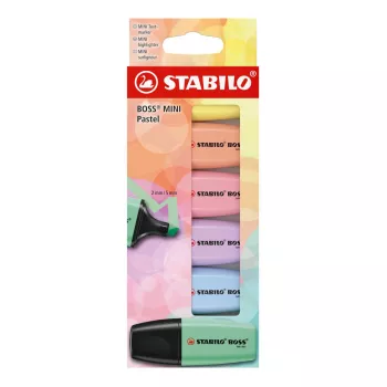 STABILO BOSS MINI tussi 6 kpl kiilakärki monivärinen