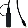 Yealink 330000008024 videokaapeli-adapteri 1,2 m HDMI Type-A (standardi) USB Type-C musta