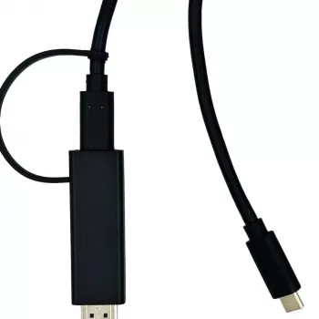 Yealink 330000008024 videokaapeli-adapteri 1,2 m HDMI Type-A (standardi) USB Type-C musta